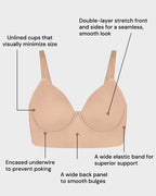 Seamless Minimizer Bra for Fuller Bust Support