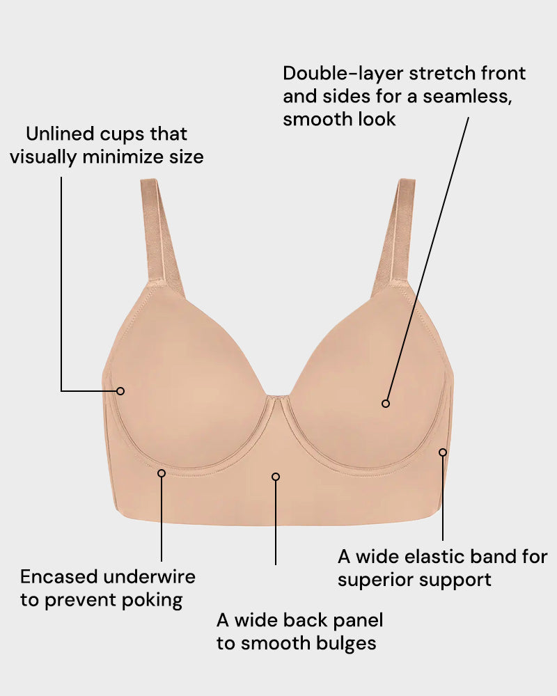 Seamless Minimizer Bra for Fuller Bust Support