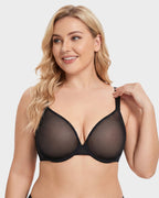 Breathable Mesh Demi Bra for Everyday Comfort