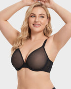 Breathable Mesh Demi Bra for Everyday Comfort