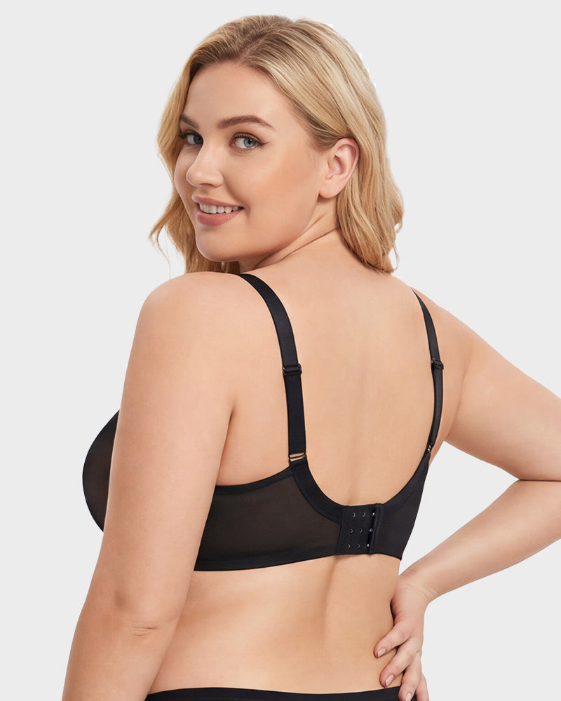 Breathable Mesh Demi Bra for Everyday Comfort