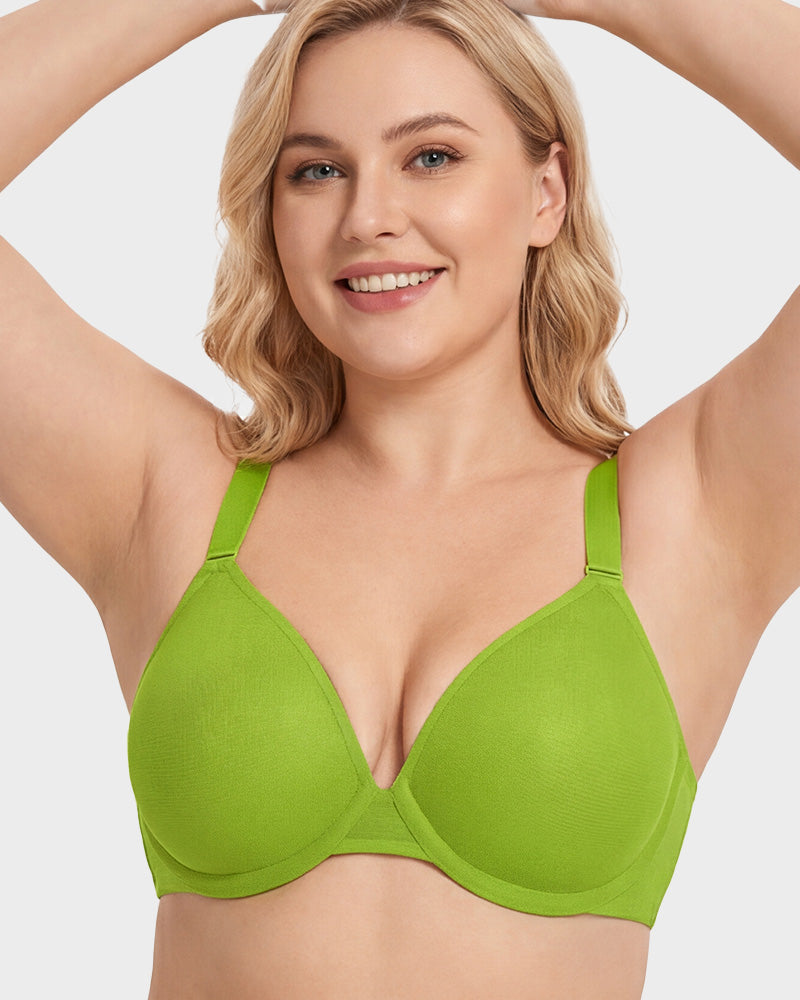 Breathable Mesh Demi Bra for Everyday Comfort