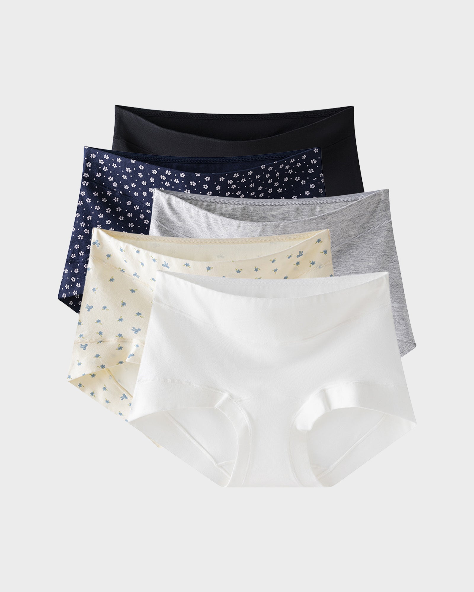 5-Pack Antibacterial Cotton Seamless Boxer Panties