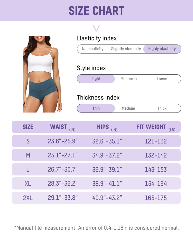 6-Pack Seamless High-Waist No-Show Comfort Panties