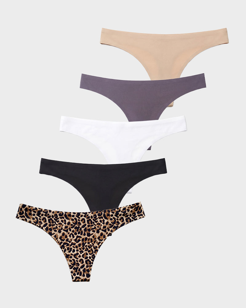 5-Pack Invisible Seamless Thongs