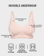 Seamless Wireless Scalloped Edge Jelly Bra