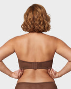 No-Slip Strapless Mesh Bra for Full Bust Support