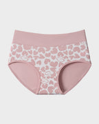 6-Pack Soft Cotton Heart Print High-Waist Panties