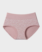 6-Pack Soft Cotton Heart Print High-Waist Panties