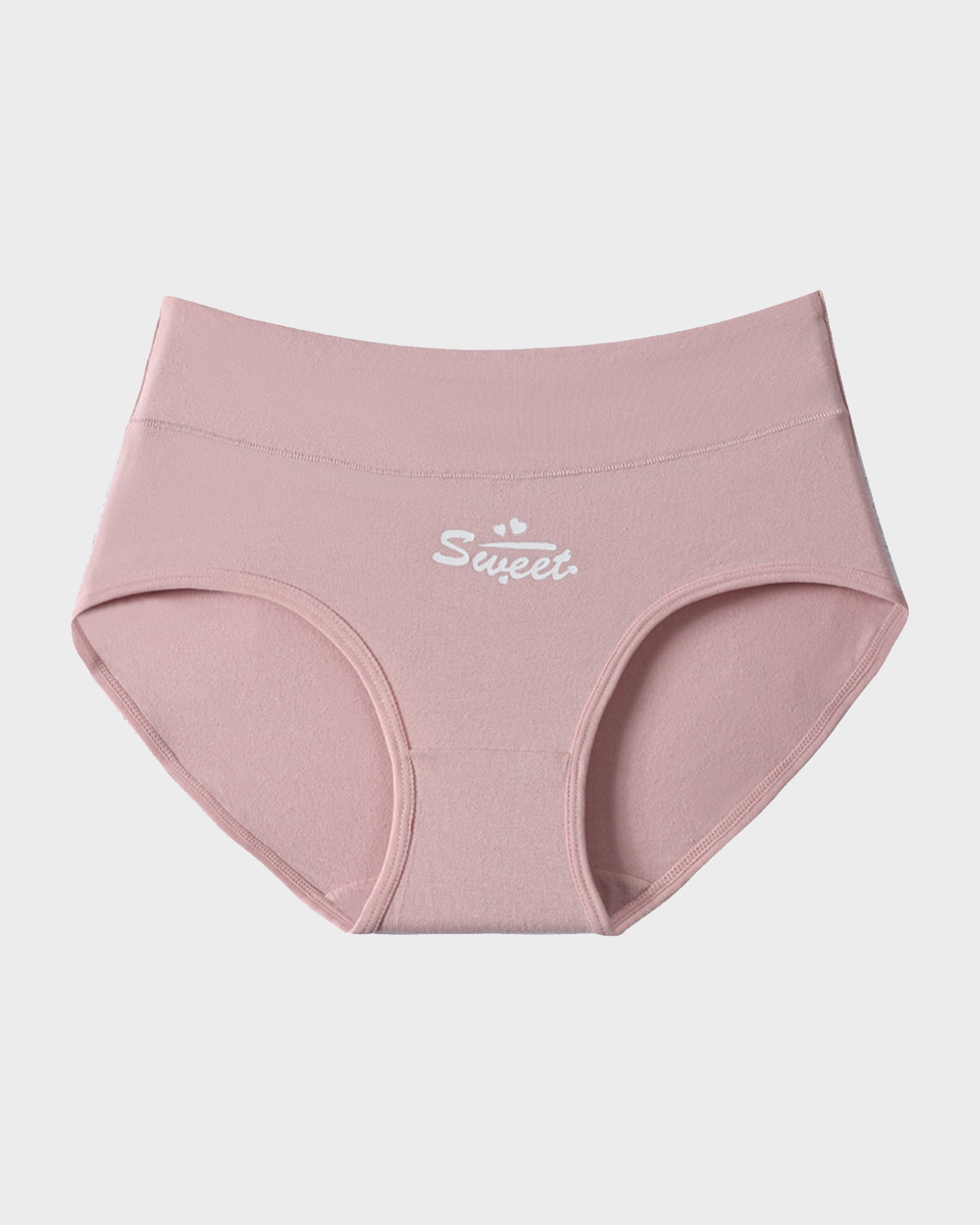 6-Pack Soft Cotton Heart Print High-Waist Panties