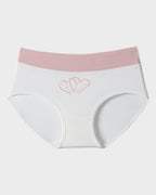 6-Pack Soft Cotton Heart Print High-Waist Panties