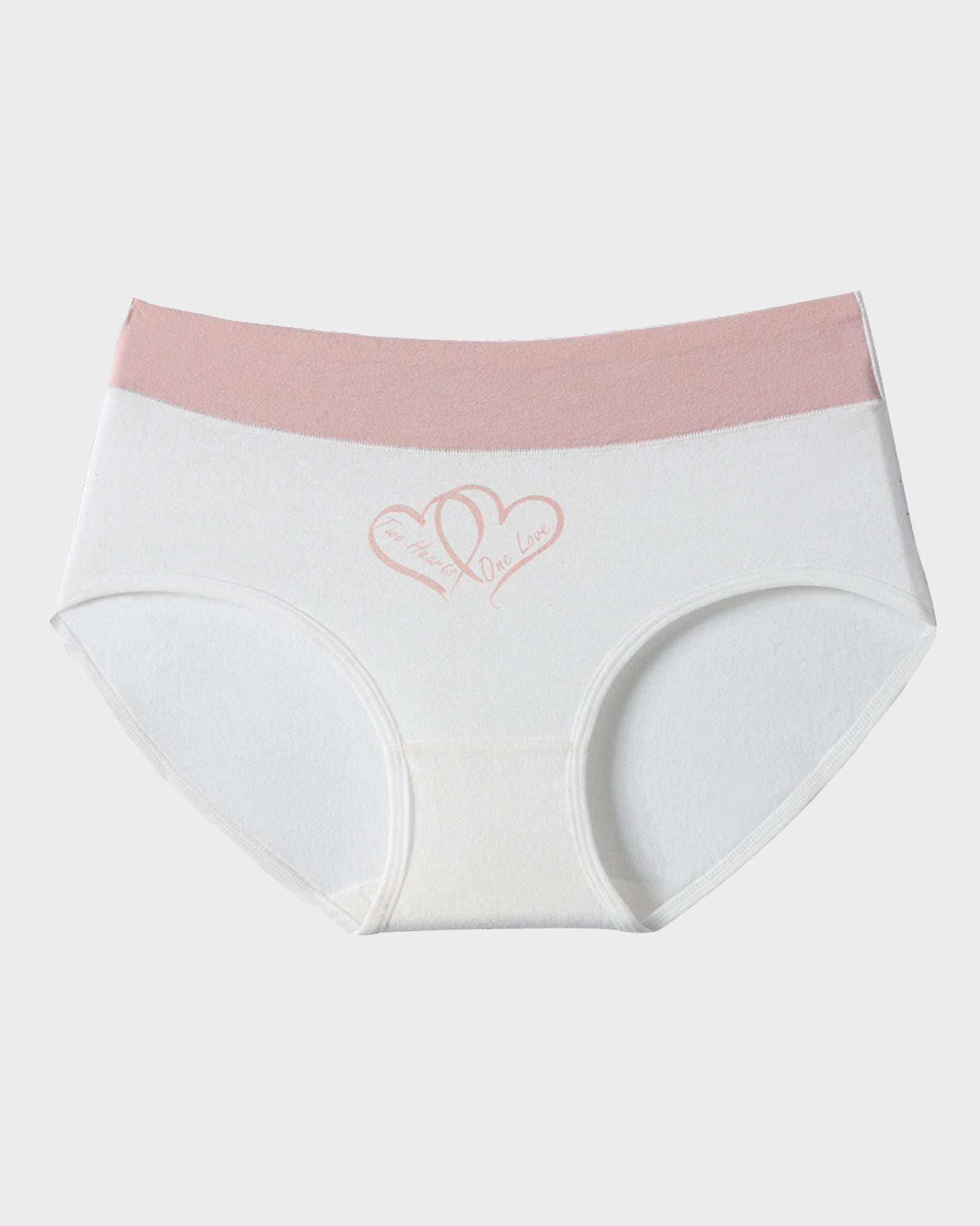 6-Pack Soft Cotton Heart Print High-Waist Panties