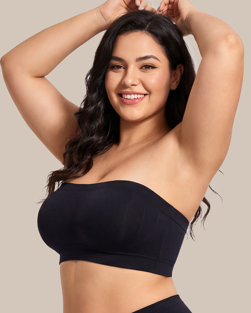 Stay‑Put Wireless Seamless Bandeau Bra