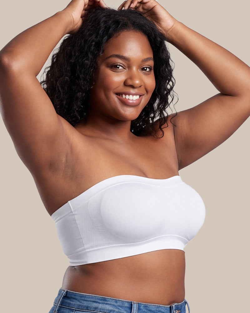 Stay‑Put Wireless Seamless Bandeau Bra