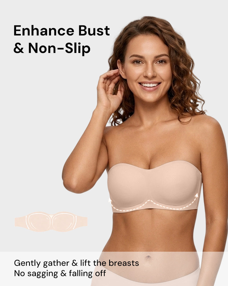 Strapless Wireless Padded Bandeau Bra