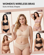 Comfortable Wireless Full Coverage Jelly Smoothing Bra