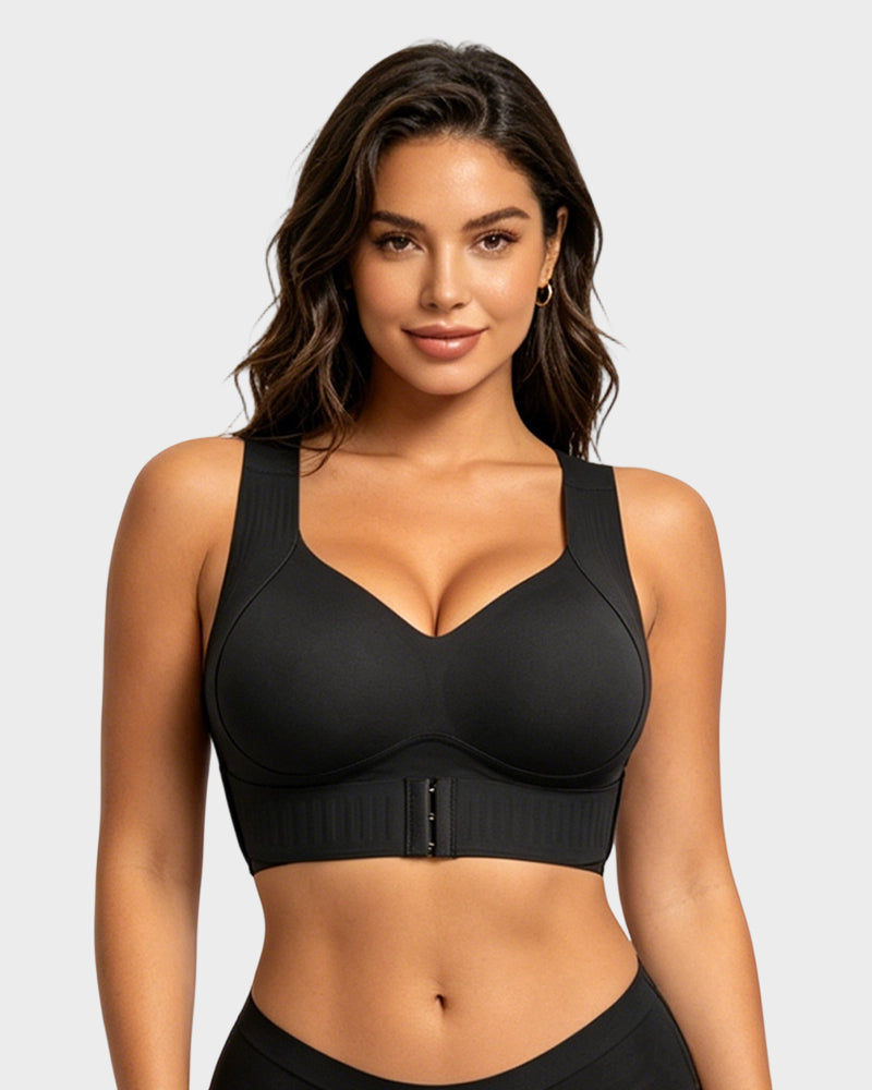 Wireless Front-Closure Posture Bra for Everyday Comfort