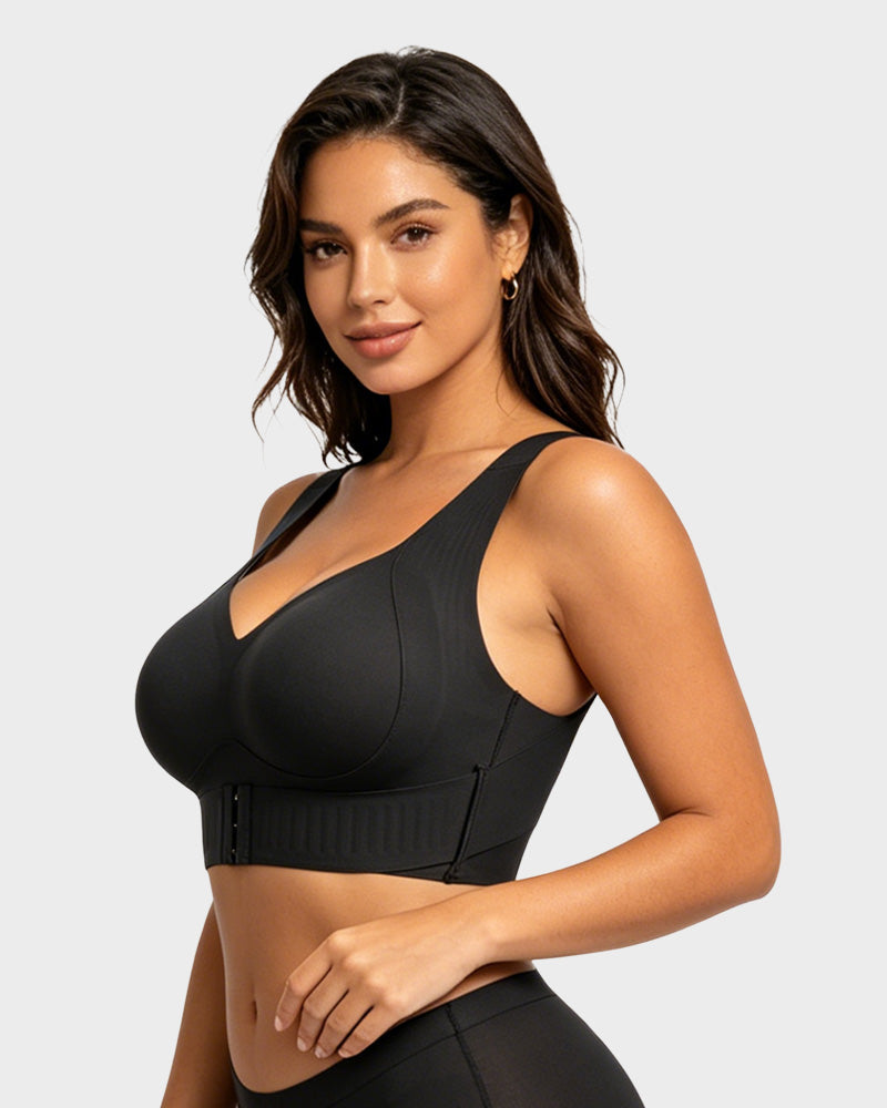 Wireless Front-Closure Posture Bra for Everyday Comfort