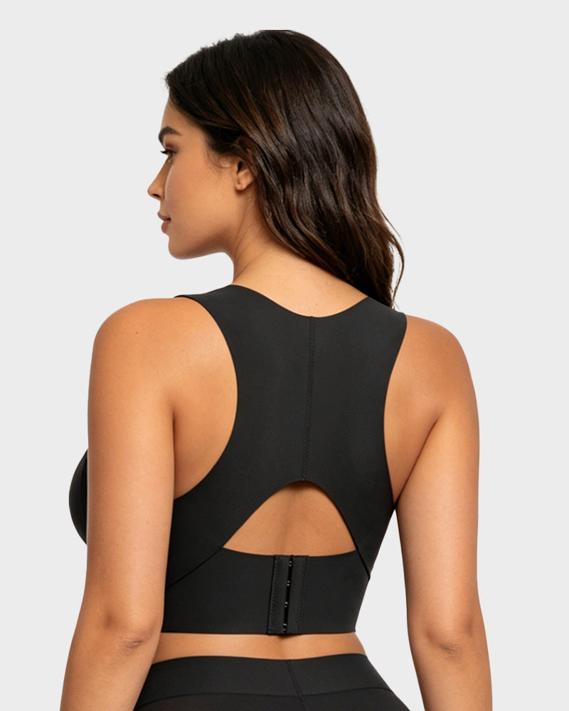 Wireless Front-Closure Posture Bra for Everyday Comfort