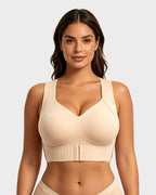 Wireless Front-Closure Posture Bra for Everyday Comfort