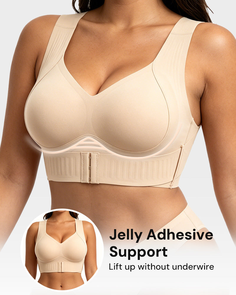 Wireless Front-Closure Posture Bra for Everyday Comfort