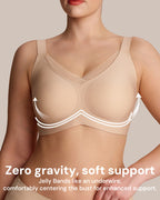 Womens Wireless Bras V Mesh Comfortable Bralette Supportive
