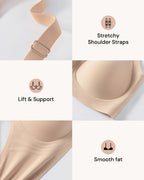 Womens Wireless Bras V Mesh Comfortable Bralette Supportive