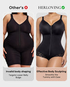 Zip-Up Overbust Sculpting Shapewear Bodysuit