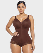 Zip-Up Overbust Sculpting Shapewear Bodysuit