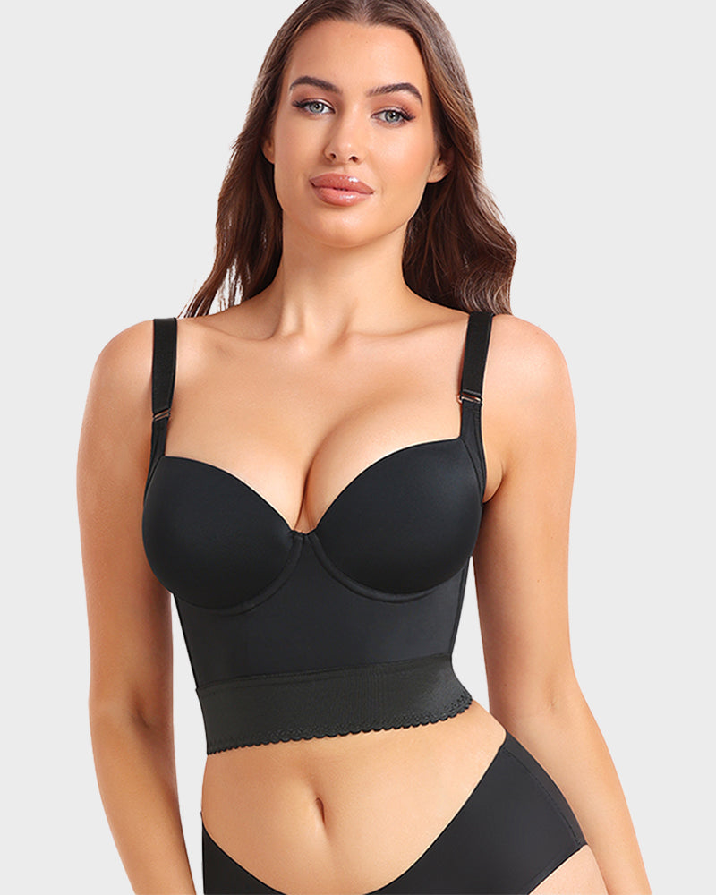 Sujetador push-up largo con moldeador incorporado
