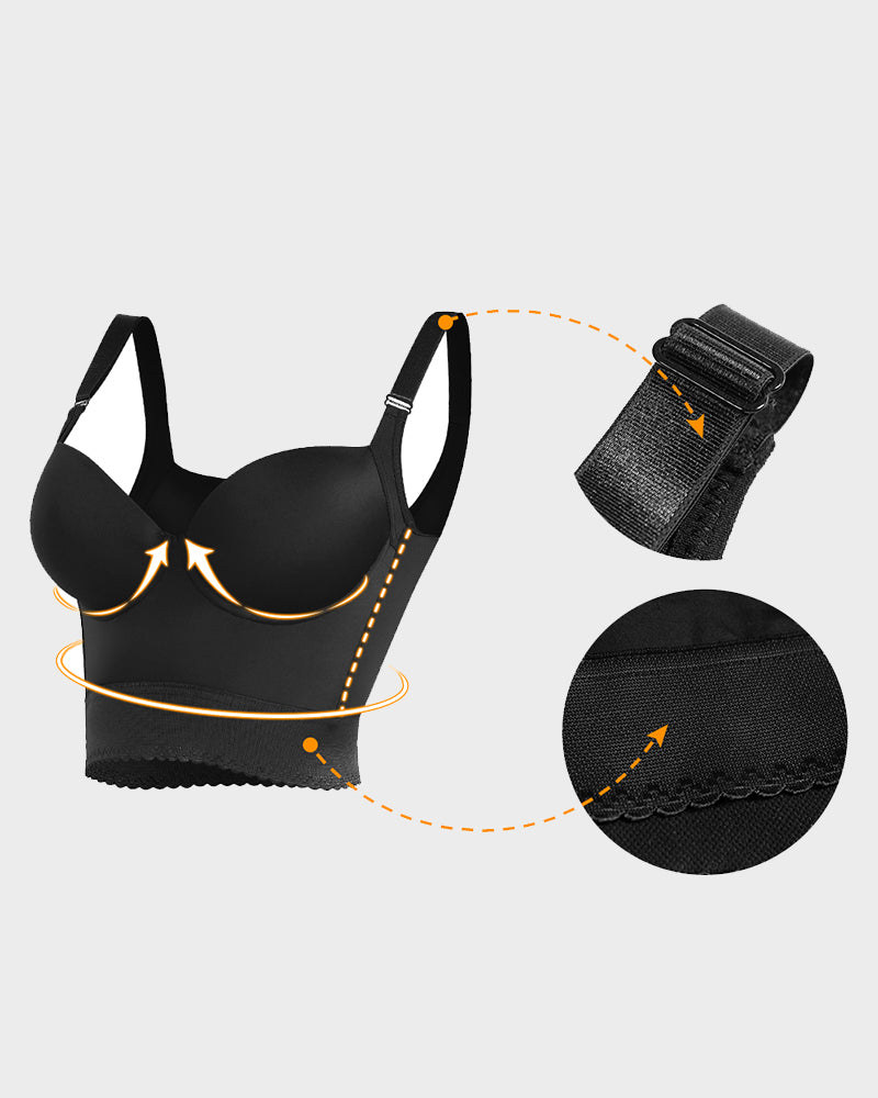 Sujetador push-up largo con moldeador incorporado
