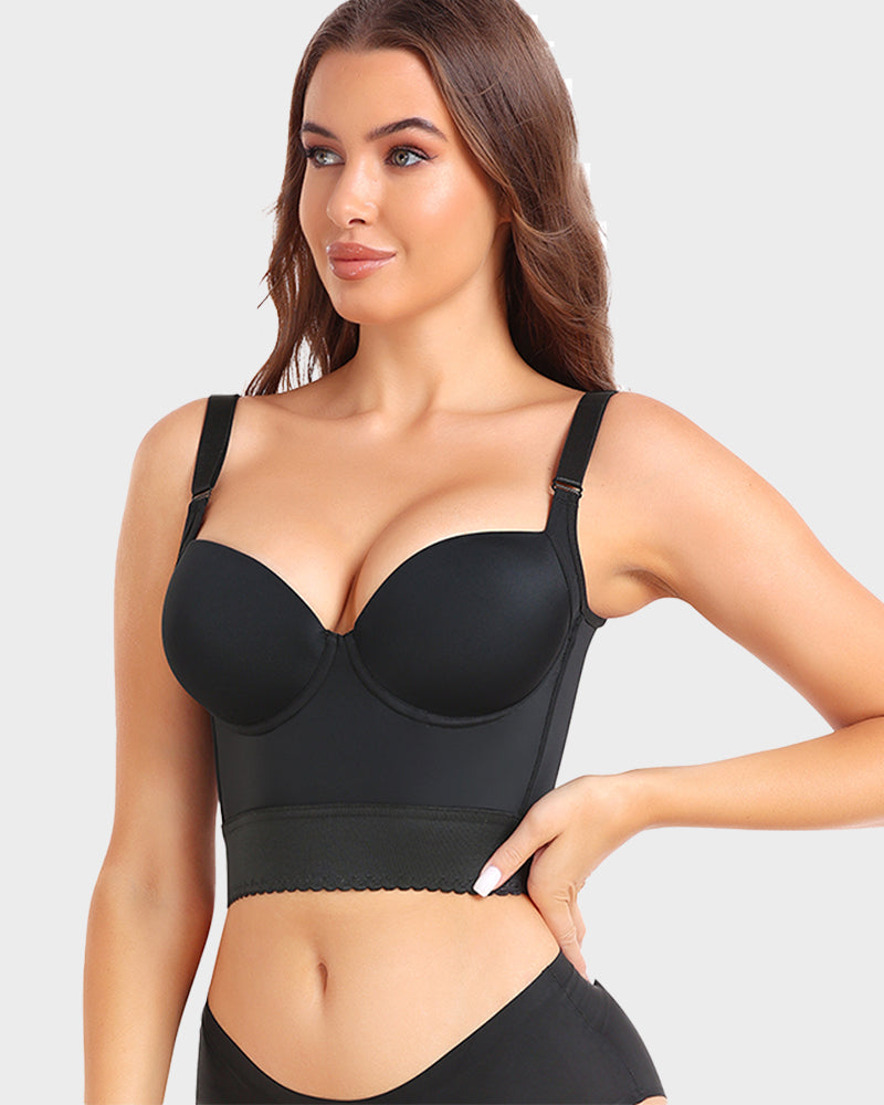 Sujetador push-up largo con moldeador incorporado