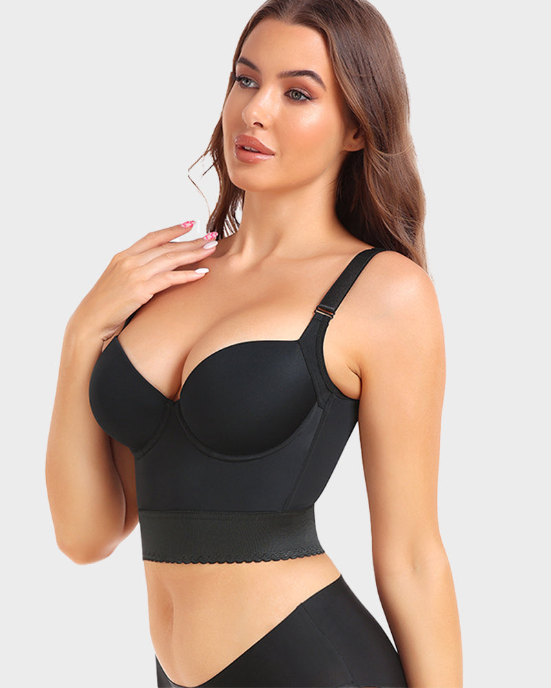 Sujetador push-up largo con moldeador incorporado