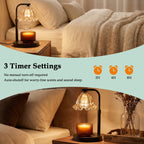 Flower Candle Warmer Lamp with Timer, Dimmable Candle Lamp Warmer, Height Adjustable Candle Lamp, Gifts for Women Her, House Warming Gifts New Home Decor, Daffodil Wax Warmer for Yankee Candles