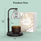 Flower Candle Warmer Lamp with Timer, Dimmable Candle Lamp Warmer, Height Adjustable Candle Lamp, Gifts for Women Her, House Warming Gifts New Home Decor, Daffodil Wax Warmer for Yankee Candles