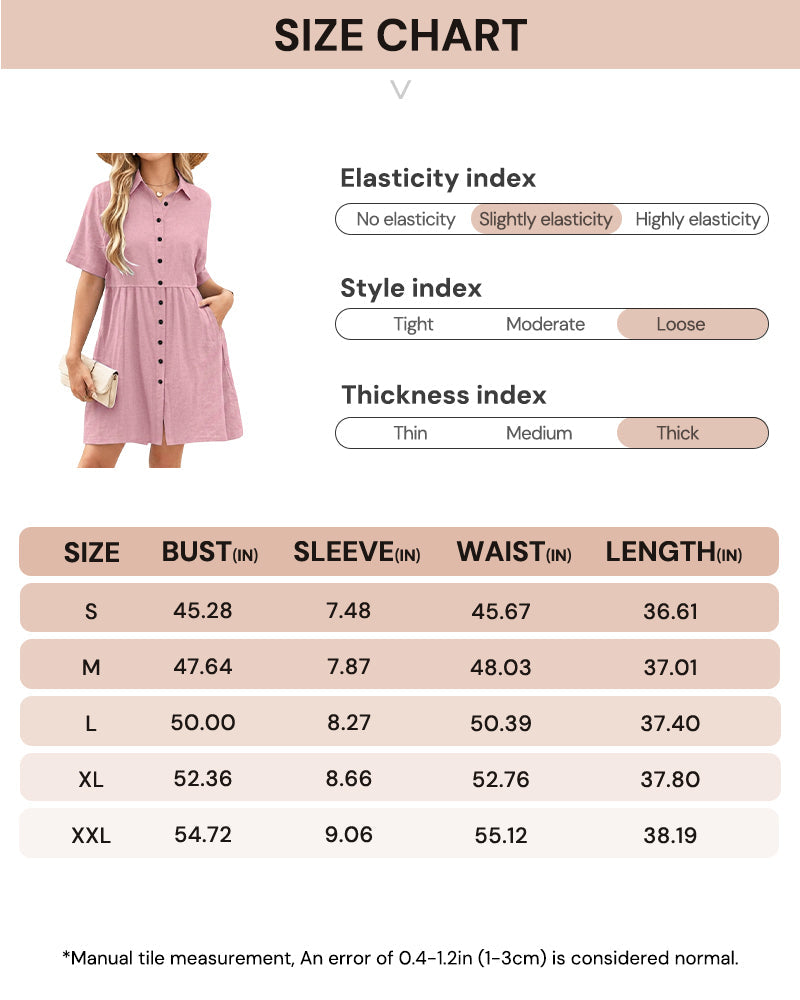 Button-Down A-Line Mini Dress